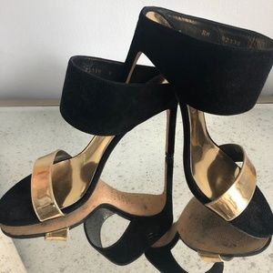 Stuart Weitzman Myslide Black Suede Heels